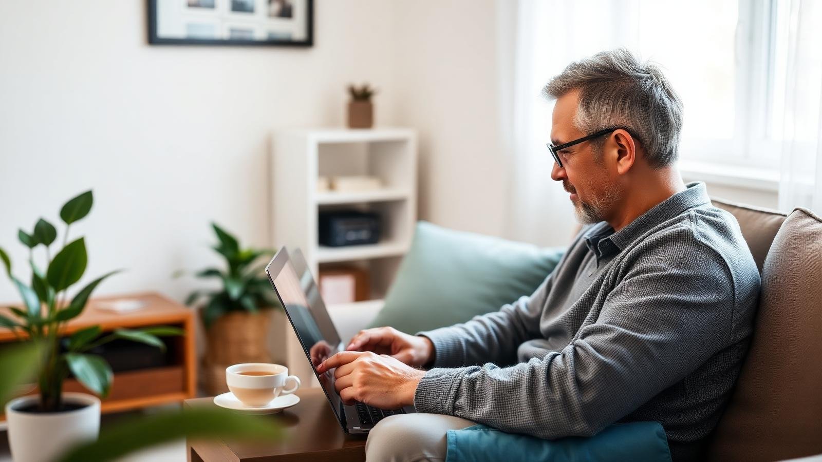 Beyond the App: Specialized Online Therapy for Anxiety 1 Client receiving specialized online therapy for anxiety from home